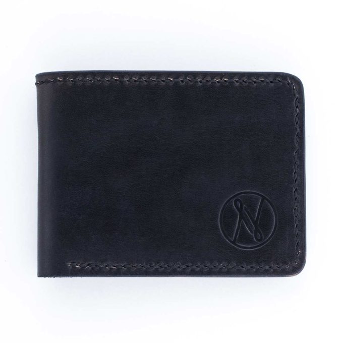 Slim Slacker Bifold Wallet V1 - Stealth Black - Top Down